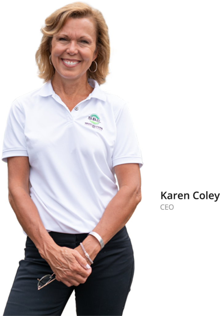 Image of Karen Coley, CEO of SBC Waste Solutions, a waste disposal company in Chicago.
