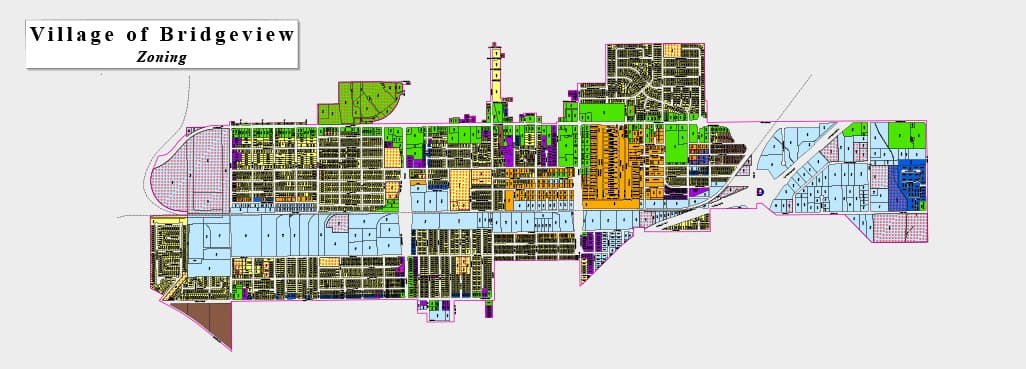 Image of Village of Bridgeview Zoning Map