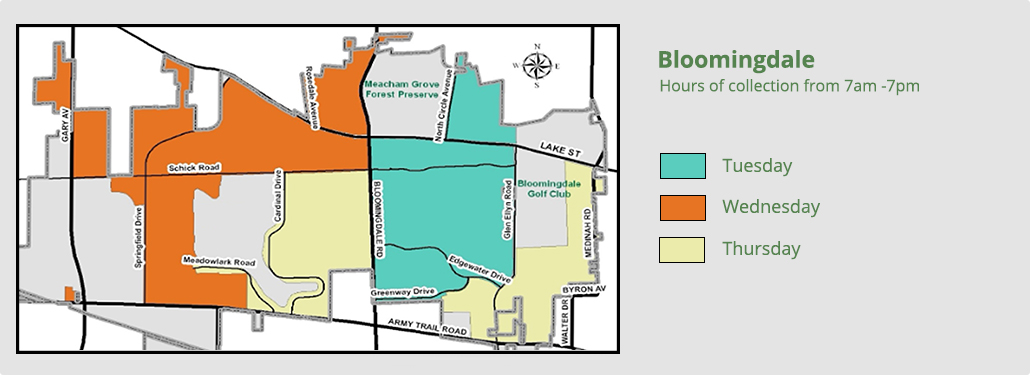 Village of Bloomingdale trash collection map